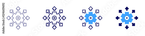 Leadership challenges icon in 4 different styles. Thin Line, Line, Bold Line, Duotone. Duotone style. Editable stroke