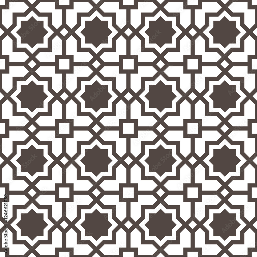 Fototapeta premium Seamless abstract geometric pattern in Islamic style