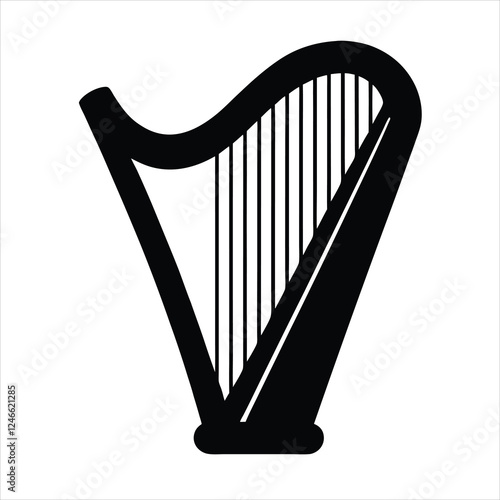 harp isolated on white background