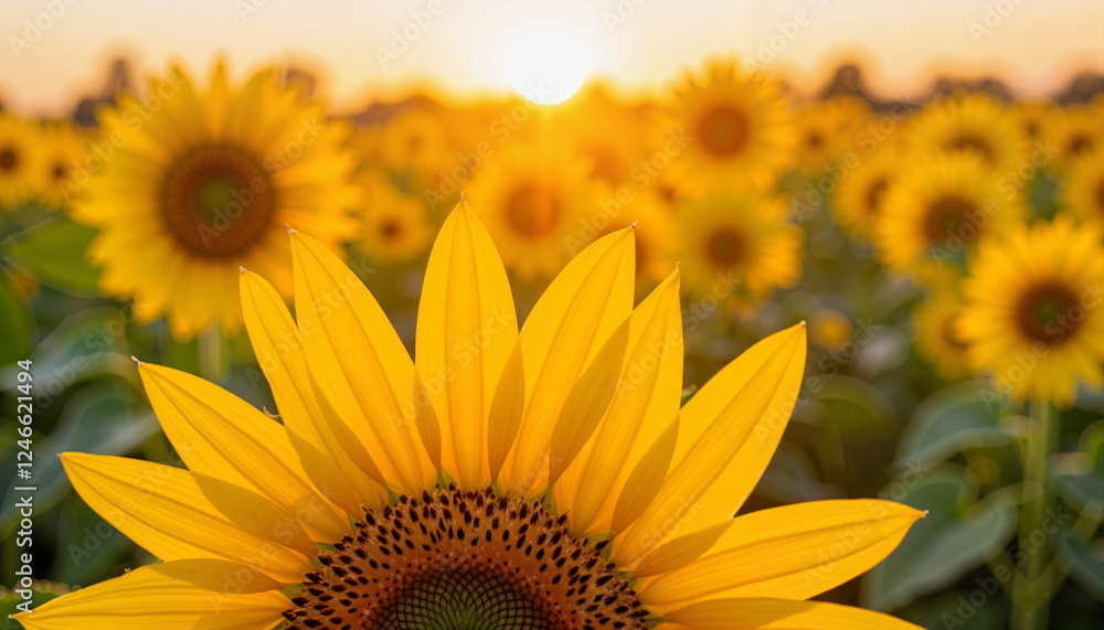 Sunflower petal close-up capturing warm glow at golden hour, serenity Sunflower petal close-up capturing warm glow at golden hour, serenity