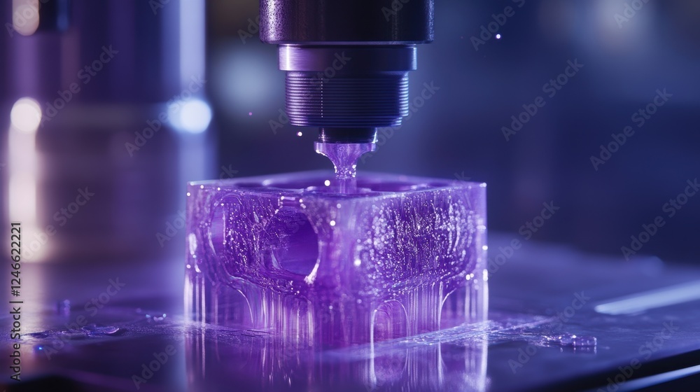 A medium closeup showing a bioprinted cartilage scaffold being subjected to a stress test in a laboratory environment highlighting the materials resilience and mechanical properties A medium closeup showing a bioprinted cartilage scaffold being subjected to a stress test in a laboratory environment highlighting the materials resilience and mechanical properties