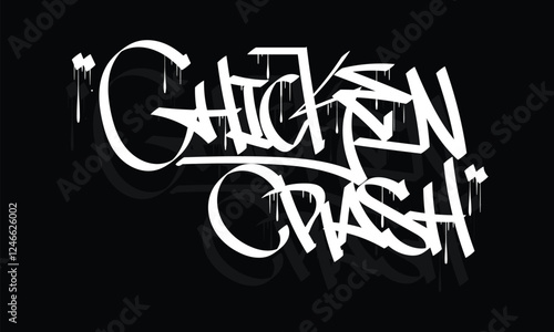 CHICKEN CRASH graffiti tag style design