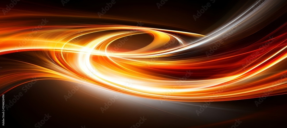 Glowing Orange Stream of Light in Swirling Pattern - Entertainment Background Design Element Glowing Orange Stream of Light in Swirling Pattern - Entertainment Background Design Element