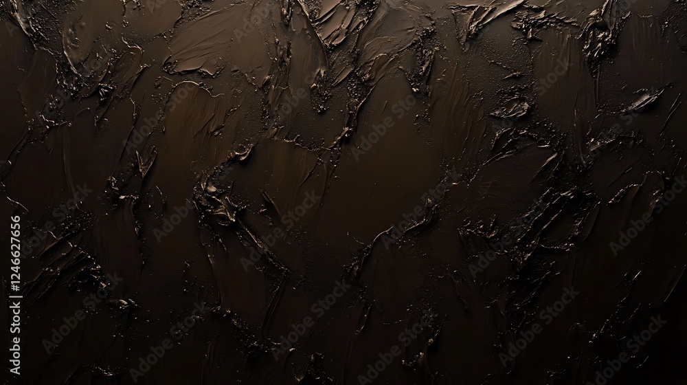 Dark brown textured paint. Background design