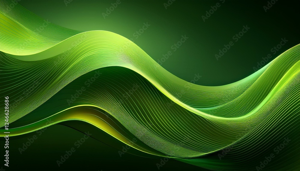 Fototapeta premium wavy lines on dark backdrop with thin abstract stripes graphic resource background banner