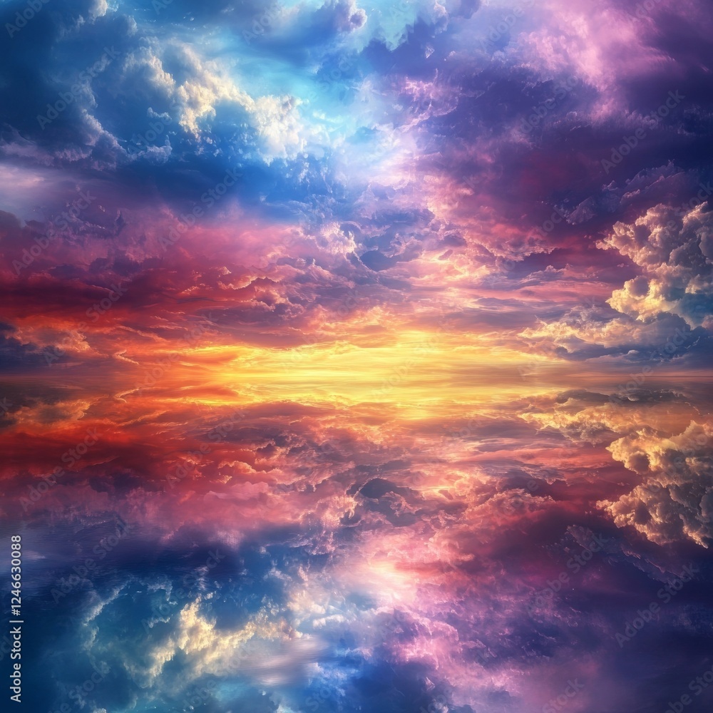 Nature's palette in surreal clouds Nature's palette in surreal clouds