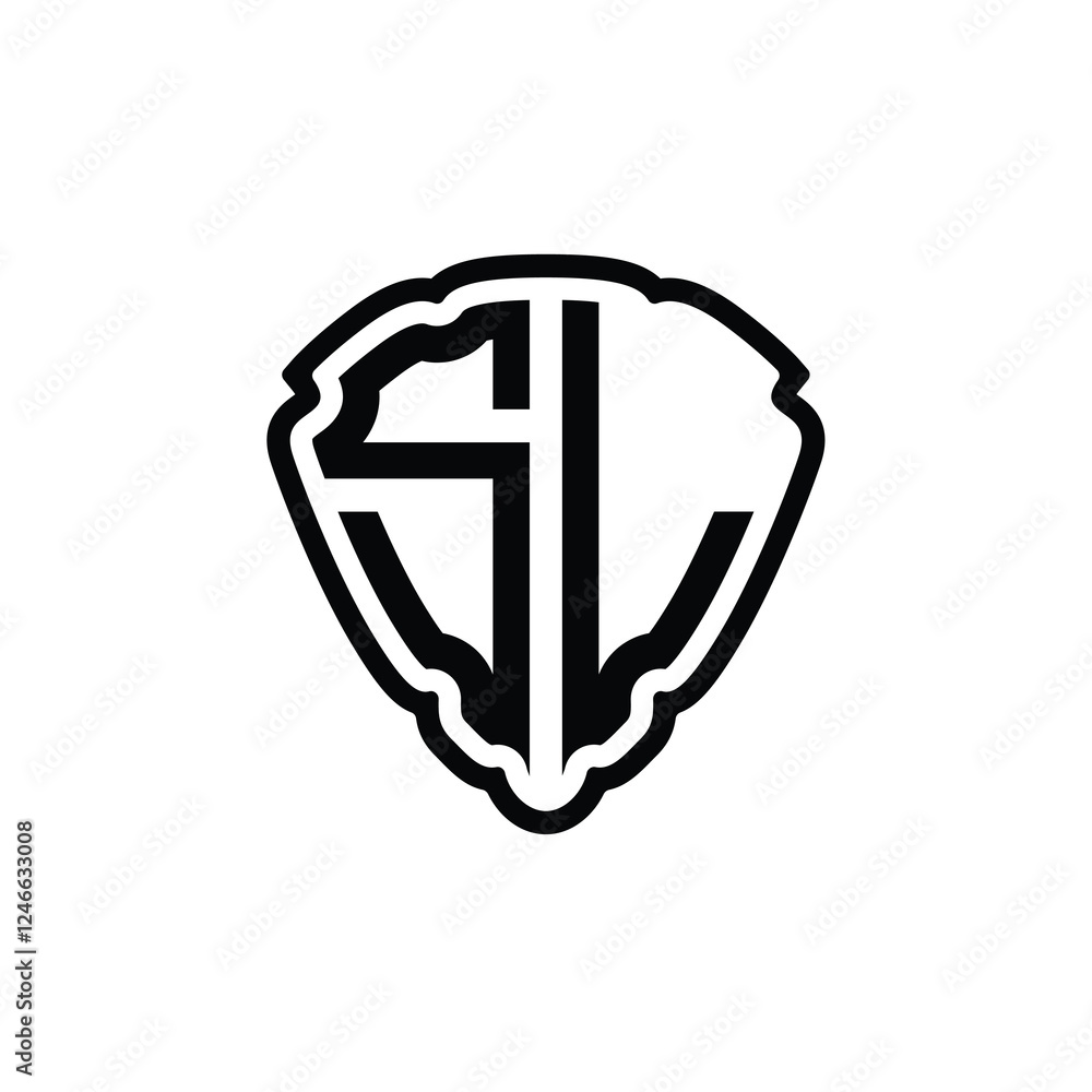 SL monogram logo design letter text name symbol monochrome logotype alphabet character simple logo