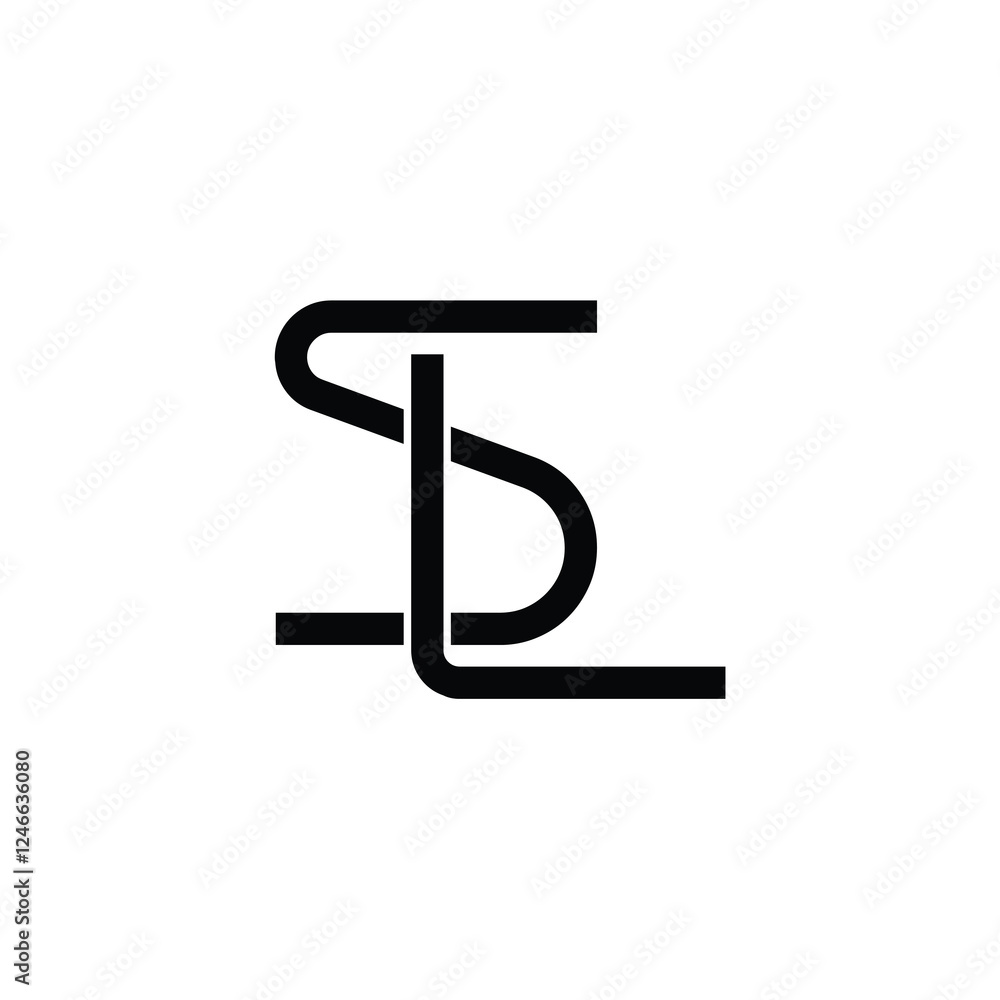 SL monogram logo design letter text name symbol monochrome logotype alphabet character simple logo SL monogram logo design letter text name symbol monochrome logotype alphabet character simple logo