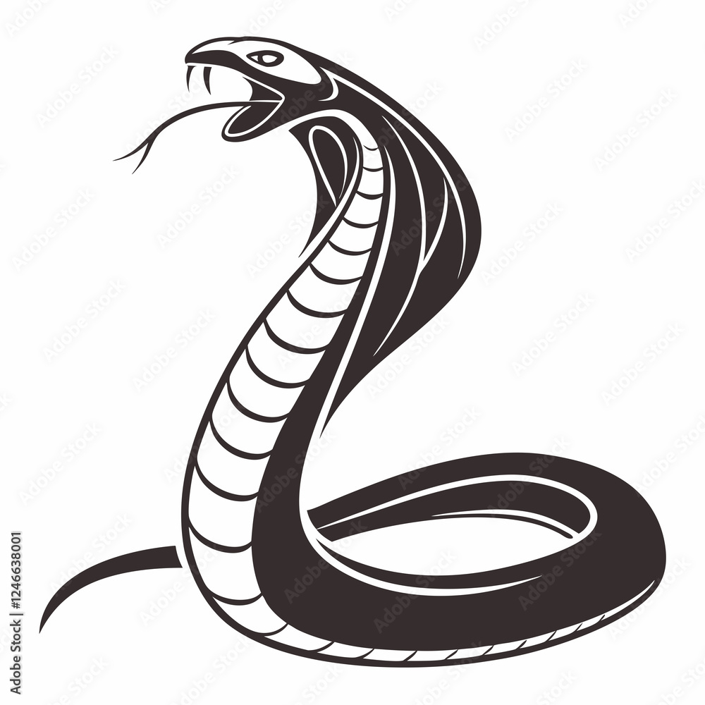 Fototapeta premium Creative animal icon Snake vector illustration 