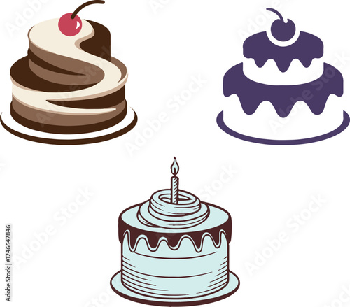 set di torte per logo