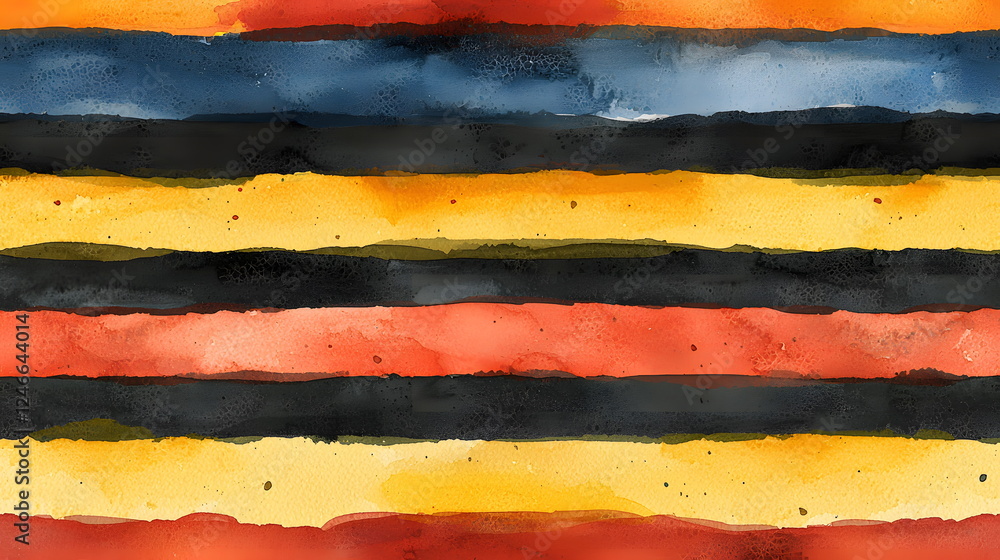 Colorful abstract stripes in shades of red, blue, yellow, and black on a textured background Colorful abstract stripes in shades of red, blue, yellow, and black on a textured background