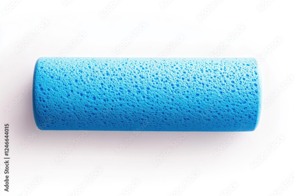Obraz premium Foam roller isolated on a clean white background with sharp details and realistic lighting