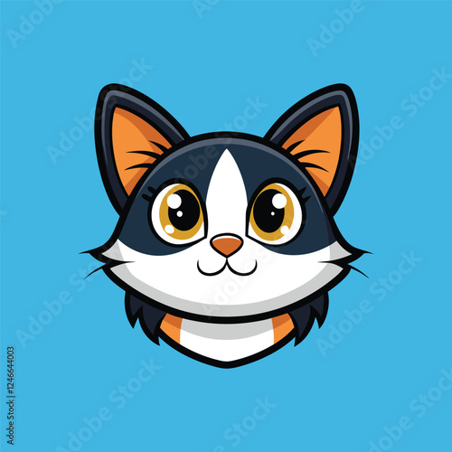 cat vector head design.eps