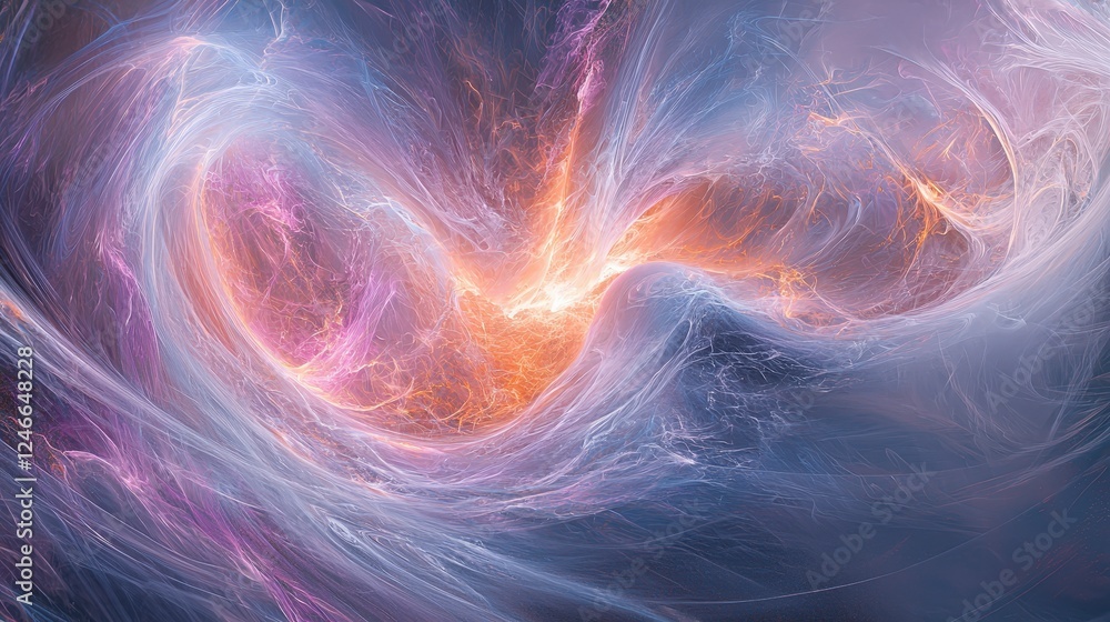Fototapeta premium Abstract Colorful Swirling Energy in Dynamic Motion and Flowing Waves