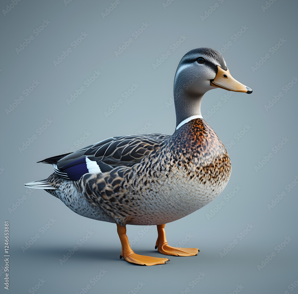 Obraz premium mallard duck isolated on white
