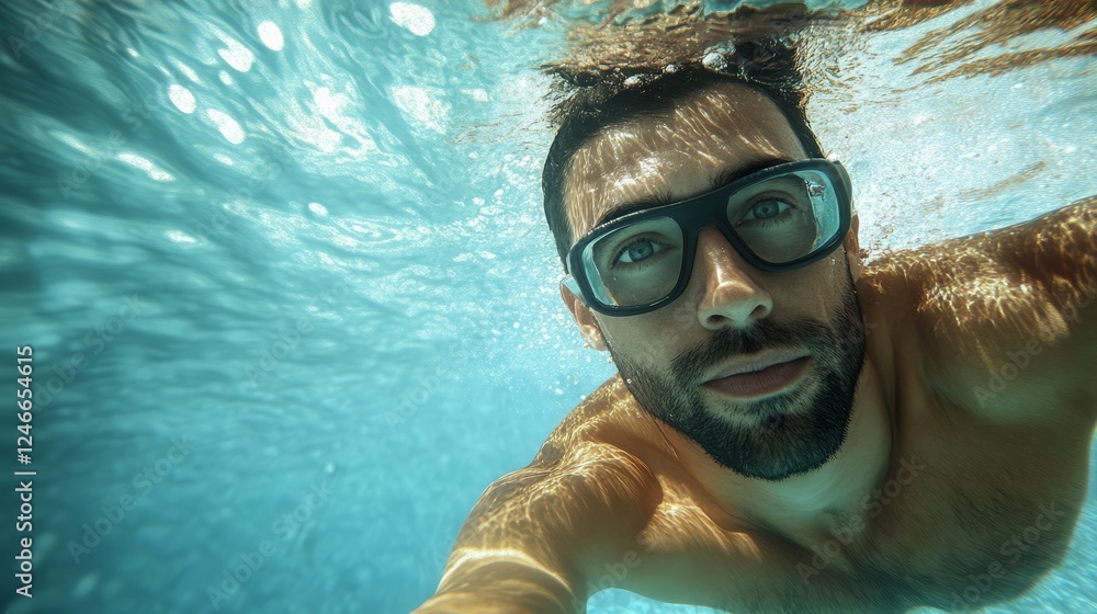 Fototapeta premium Human. A swimmer in the water