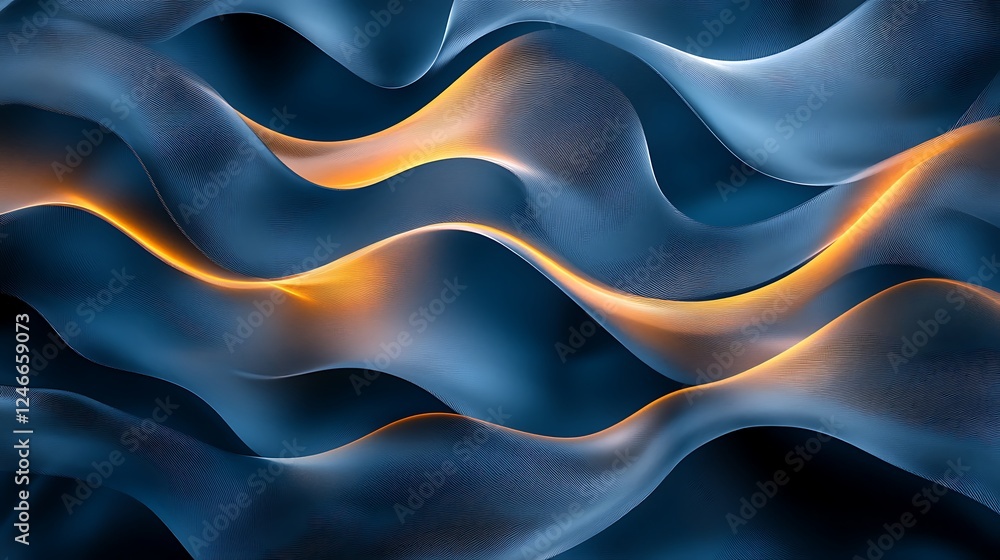 Abstract blue and brown background with wavy line Abstract blue and brown background with wavy line