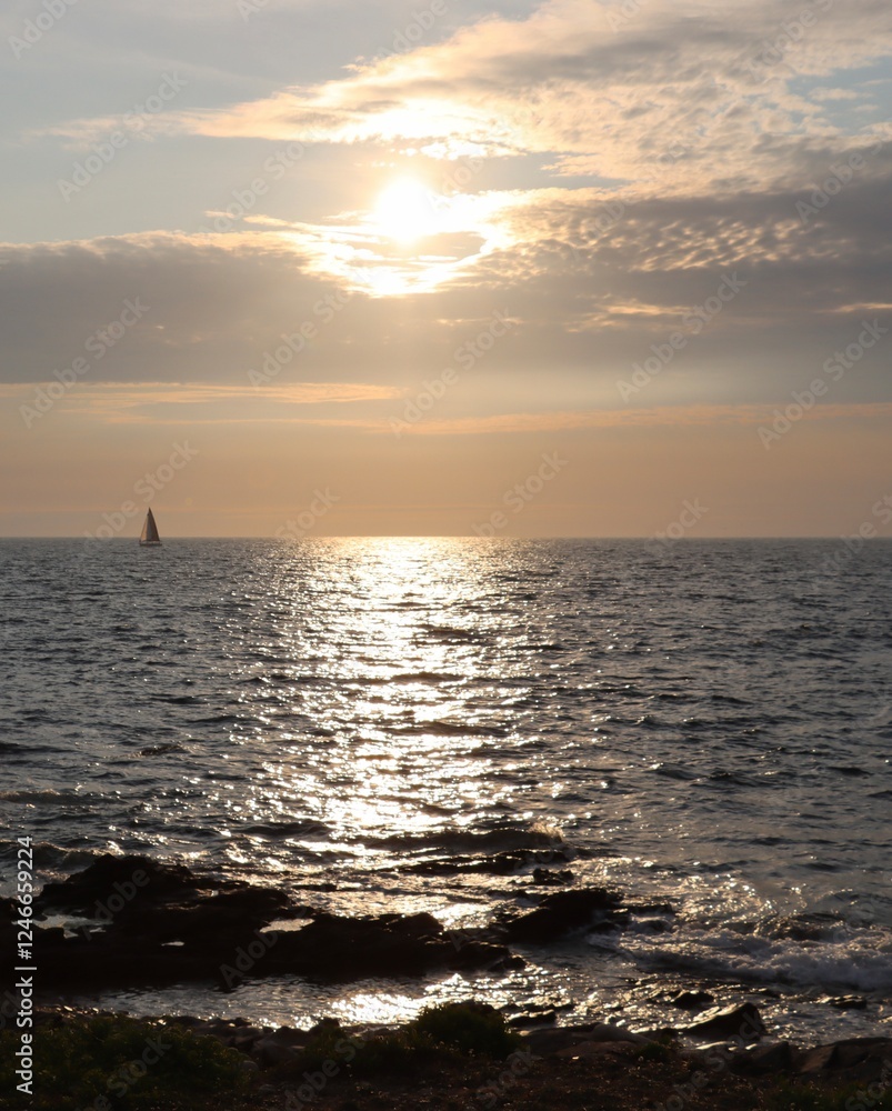 sunset over the Atlantic Ocean