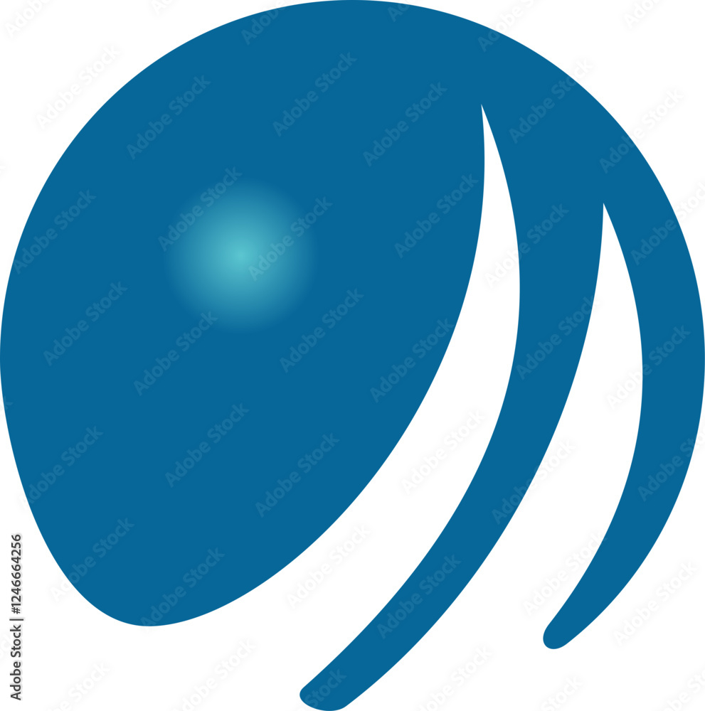 round wave curl water vector round wave curl water vector