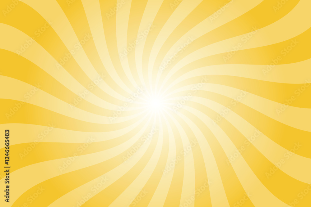 Abstract yellow background with rays retro starburst. Radial spiral stripes backdrop. Vintage sun beam texture. Sun rays pattern. Groovy retro swirl burst. Summer carnival background Abstract yellow background with rays retro starburst. Radial spiral stripes backdrop. Vintage sun beam texture. Sun rays pattern. Groovy retro swirl burst. Summer carnival background