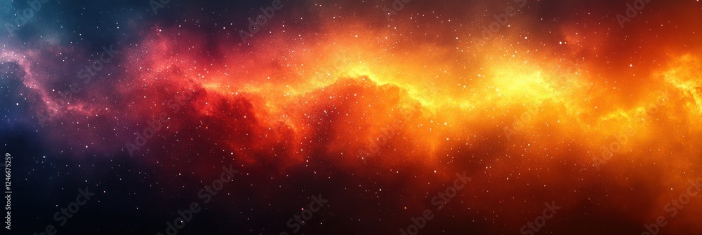 Naklejka premium Abstract Orange Fire Background Texture with Flames Smoke Autumn Colors of Red Yellow Vibrant Grunge Design