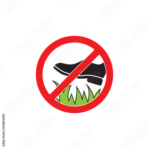 don't step on icon vector illustration design