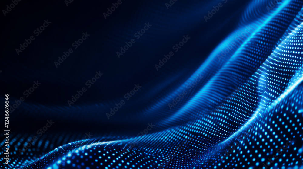Abstract digital waves in blue, representing innovation and modern technology. Abstract digital waves in blue, representing innovation and modern technology.