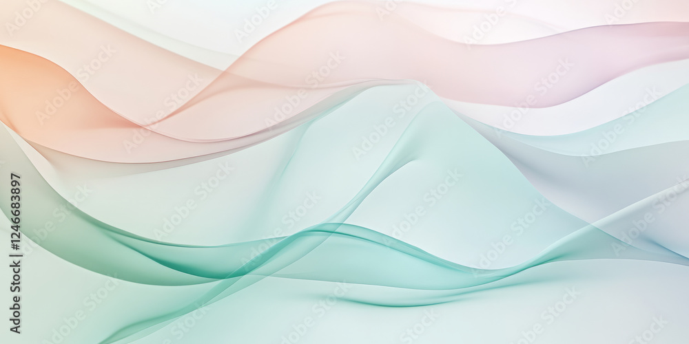 A soft and serene abstract background using three colors--mint green, lavender, and pale peach--blending seamlessly in a smooth gradient. The peaceful hues make it perfect for wellness branding or A soft and serene abstract background using three colors--mint green, lavender, and pale peach--blending seamlessly in a smooth gradient. The peaceful hues make it perfect for wellness branding or