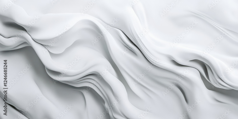 Obraz premium A white background with an abstract, flowing texture that seems to melt or drip in soft organic shapes. The unique design works well for modern fashion campaigns, art portfolios, or creative product