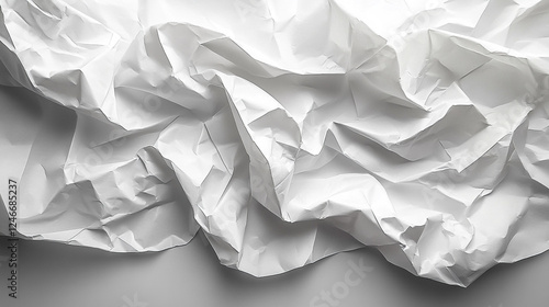 Wallpaper Mural Crumpled white paper texture creates an artistic, abstract background for design projects Torontodigital.ca