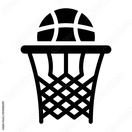 basket ball glyph icon