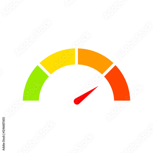 colorful speedometer element