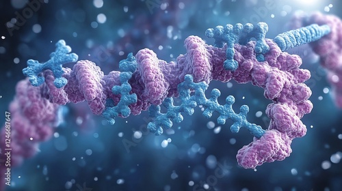 Structure of a prokaryotic operon such as the lac operon showing promoter operator and structural genes with regulatory elements photo