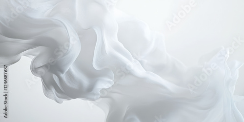 A delicate white abstract background featuring organic, flowing lines that seem to emerge and fade like waves. This fluid design evokes movement and freedom, ideal for creative marketing materials,