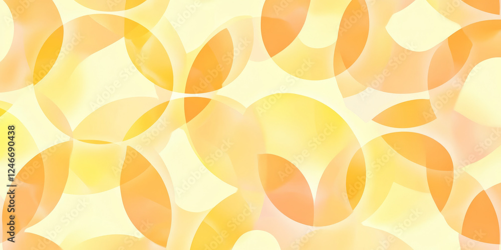 A non-seamless abstract background with interlocking circles in vibrant peach fuzz and sunshine yellow, creating an energetic yet harmonious pattern. A non-seamless abstract background with interlocking circles in vibrant peach fuzz and sunshine yellow, creating an energetic yet harmonious pattern.