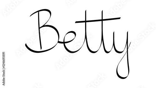 Black handwritten female name 