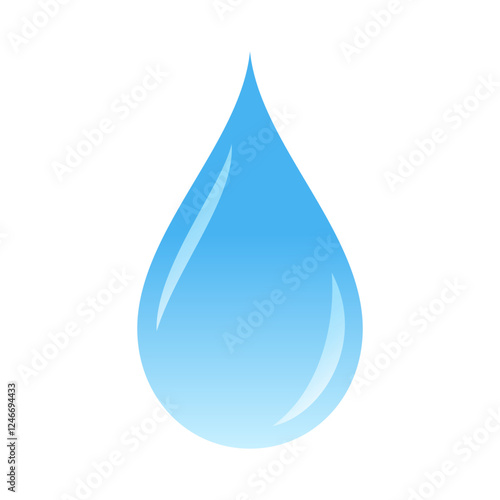water drop with reflection icon