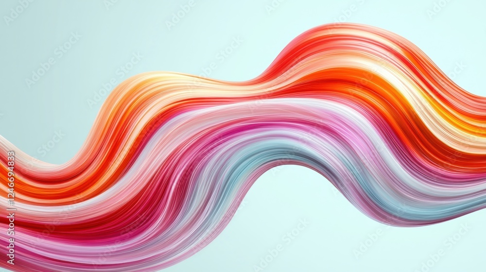 Colorful Flowing Waves of Abstract Fluid Art with Gentle Pastel Tones Colorful Flowing Waves of Abstract Fluid Art with Gentle Pastel Tones