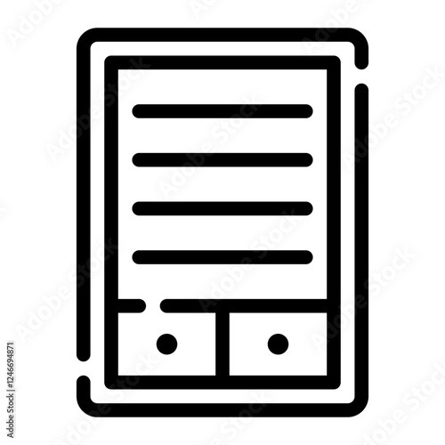 bookshelf line icon