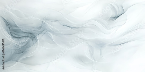 A delicate white abstract background featuring organic, flowing lines that seem to emerge and fade like waves. This fluid design evokes movement and freedom, ideal for creative marketing materials,