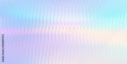 Vector Blurred holographic gradient background. Ribbed glass texture.