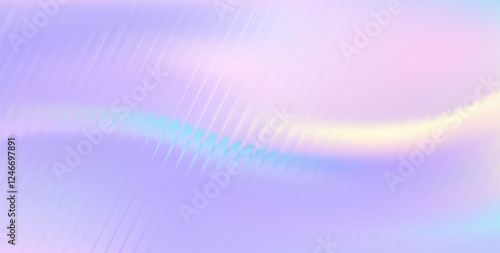 Vector Blurred holographic gradient background. Ribbed glass texture.