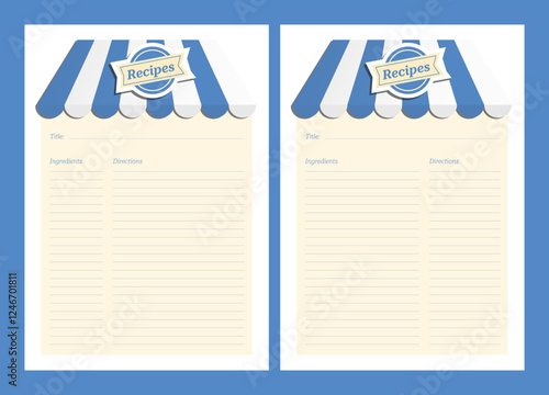 Cute bakery recipe cards