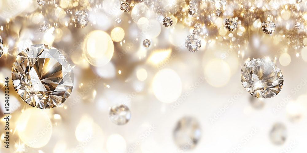 A radiant gold and white background with sparkling diamonds embedded within. The shimmering effect creates a rich, upscale aesthetic, ideal for exclusive jewelry promotions, premium branding, or A radiant gold and white background with sparkling diamonds embedded within. The shimmering effect creates a rich, upscale aesthetic, ideal for exclusive jewelry promotions, premium branding, or