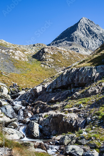 The path towards Pizzo del Diavolo di Tenda, Val Brembana, Orobic Alps, Bergamo, Lombardia, Italy. photo