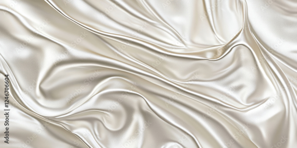 Obraz premium Lustrous silver surface with polished curves and light-catching details. The reflective nature of the texture creates an eye-catching, high-quality appearance suitable for fashion, jewelry, or luxury