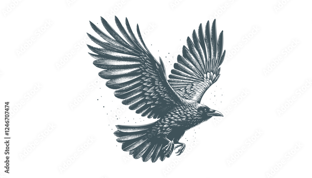 Fototapeta premium crow vector, raven vector