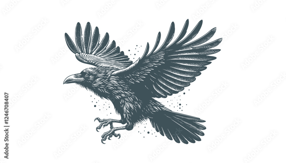 crow vector, raven vector crow vector, raven vector