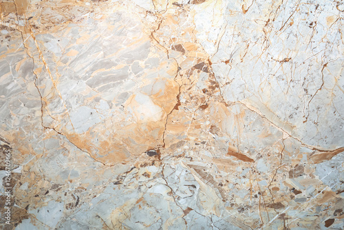 The close-up texture of marble in gray-beige tones with soft veins and color transitions