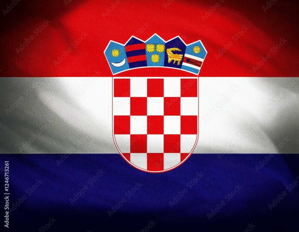 Naklejka premium 3D Flagge Kroatien